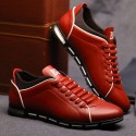 Shoes Social Red Male Leather Elegant Casual Shoe