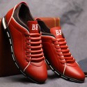 Shoes Social Red Male Leather Elegant Casual Shoe