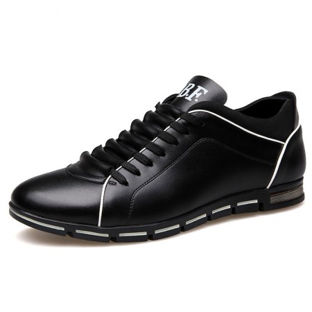 sapatenis preto couro masculino