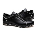 Shoes Social Black Male Leather Elegant Casual Shoe