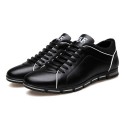 Shoes Social Black Male Leather Elegant Casual Shoe