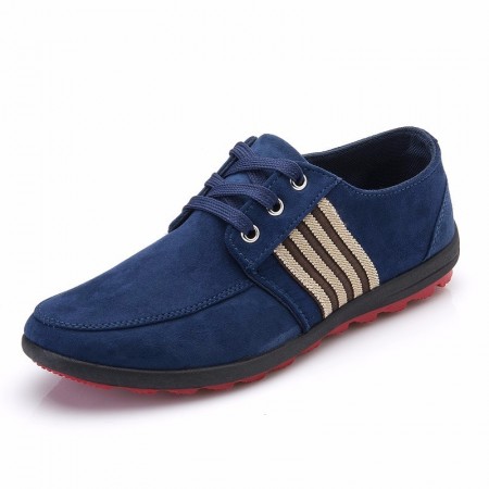 Sapatilha Casual Flat Masculino Azul Social Esporte Rasteiro Sapato