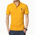 Camisa Polo Casual Masculina Esporte Bordado