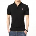 Camisa Polo Casual Masculina Esporte Bordado