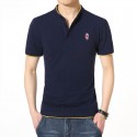 Camisa Polo Casual Masculina Esporte Bordado