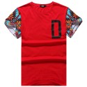 Fashion T-Shirt Red Urban Hip Hop Men's Funk Kings Casual Summer