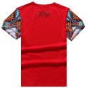 Camiseta Vermelha Moda Urbana Hip Hop Masculina Funk Kings Casual Verão