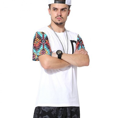 Fashion T-Shirt White Urban Hip Hop Men's Funk Kings Casual Summer