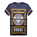 Camiseta Medusa UNKUT Azul Marinho Masculinas Balada Funk Urbana Música Hip Hop