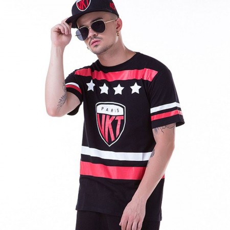 Camiseta Esporte UNKUT Preta Masculinas Balada Funk Esporte Hip Hop