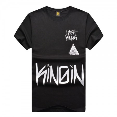 Camiseta Last Kings Preta e Branca Masculinas Balada Funk Urbana Música Hip Hop