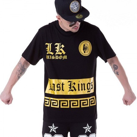 Camiseta Egípcias Last Kings Dourado Masculinas Balada Funk Urbana Música Hip Hop