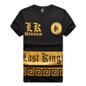 Camiseta Egípcias Last Kings Dourado Masculinas Balada Funk Urbana Música Hip Hop