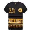 T Shirt Last Kings Golden Men's Hip-Hop Ballad Funk Urban Hip Hop Music