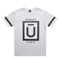 T-Shirts White UNKUT Men's Ballad Funk Casual Slim Fit Hip Hop