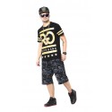 Camiseta RICH GANG Masculina Balada Funk e Hip Hop Dourada Ouro