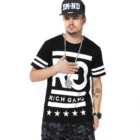 Camiseta RICH GANG Preta Masculina Balada Funk e Hip Hop