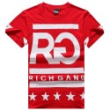 T Shirt RICH GANG Men's Ballad Funk Red Hip Hop Black