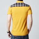 Shirt Polo Casual Male patchwork Smart Casual