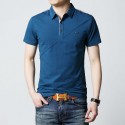 Shirt Polo Casual Male patchwork Smart Casual