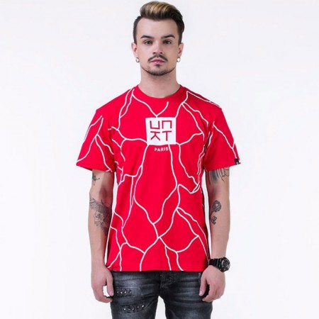 Camiseta UNKUT Vermelho Streetwear Masculina Festa Funk Kings Hip Hop Loka