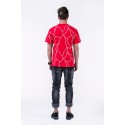 Camiseta UNKUT Vermelho Streetwear Masculina Festa Funk Kings Hip Hop Loka