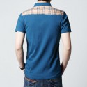 Shirt Polo Casual Male patchwork Smart Casual