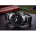 Fine Classical Men's Black Watch Elegant Formal Minimalist Dark Sophisticated