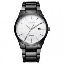 Fine Classical Men's Black Watch Elegant Formal Minimalist Dark Sophisticated