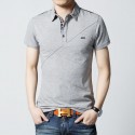 Camisa Polo Casual Retalhos Masculino Esporte Fino