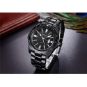 Men's Classic Black Stainless Steel Sport Watch Large Quartz