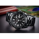 Men's Classic Black Stainless Steel Sport Watch Large Quartz