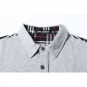 Camisa Polo Casual Retalhos Masculino Esporte Fino