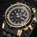 Quartz Wrist Watch Military Men's Stainless Steel Wrist Watch