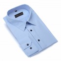 Camisa Social Slim Fit Básica Lisa Masculina Elegante de Botões