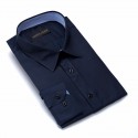 Camisa Social Slim Fit Básica Lisa Masculina Elegante de Botões