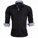 Camisa Social Slim Fit Básica Lisa Masculina Elegante de Botões