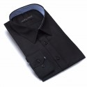 Camisa Social Slim Fit Básica Lisa Masculina Elegante de Botões