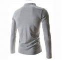 Red Slim Fit Men's Casual Long Sleeve Men's T Shirt