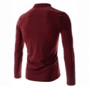 Red Slim Fit Men's Casual Long Sleeve Men's T Shirt