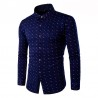 Social Print Violet Holiday Long Sleeve Party Casual