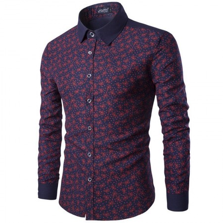 camisa slim floral