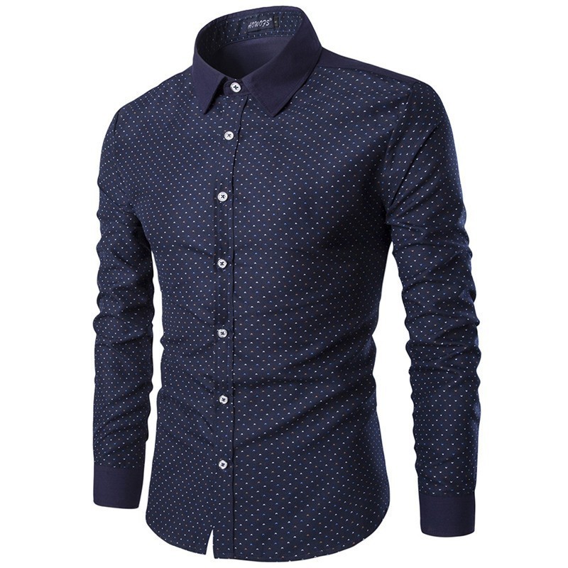 camisa social masculina azul marinho