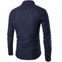 Social Slim Fit Polo Shirt Navy Blue Long Sleeve Men's