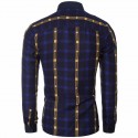 Checked Shirt Slim Fit Male Red Social Work