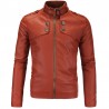 Jaqueta de Couro Lanrajada Masculina Lisa Aventura de Chuva Fashion