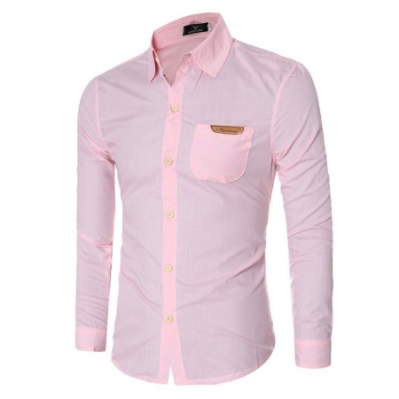 camisa rosa masculina social