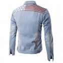 Men's Jeans Washed Jacket Casual Slim Fit Jeans Long Sleeve