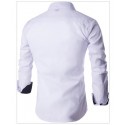 Black Social Slim Fit Casual Men's Night Party Long Sleeve Shirt