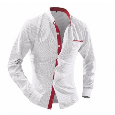 Camisa Branca Slim Social Masculina Manga Longa Festa Elegante